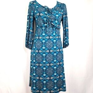 NEW APPELLA SIZE M‎ AQUA BOHEMIAN DRESS FALL NORDSTROM NWT